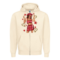 Sandshell heart cowgirl Zipper Hoodie - texasbilliewilder
