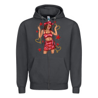 Smoke heart cowgirl Zipper Hoodie - texasbilliewilder