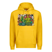 Lemon watercolor cactus western background Premium Hoodie - BarkalooDesign