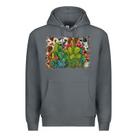 Rock watercolor cactus western background Premium Hoodie - BarkalooDesign