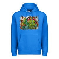 True Royal watercolor cactus western background Premium Hoodie - BarkalooDesign