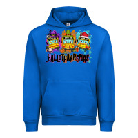 Cobalt Happy Hallothanksmas school bus Urban Hoodie - NancyCooperArtShop