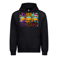 Foreset Green Happy Hallothanksmas school bus Urban Hoodie - NancyCooperArtShop