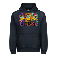 Navy Happy Hallothanksmas school bus Urban Hoodie - NancyCooperArtShop