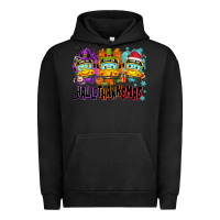 Pigment Black Happy Hallothanksmas school bus Urban Hoodie - NancyCooperArtShop