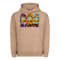 Pigment Burro Happy Hallothanksmas school bus Urban Hoodie - NancyCooperArtShop