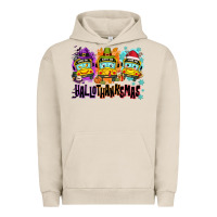 Pigment French Oak Happy Hallothanksmas school bus Urban Hoodie - NancyCooperArtShop