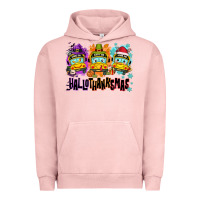 Pigment Salmon Happy Hallothanksmas school bus Urban Hoodie - NancyCooperArtShop