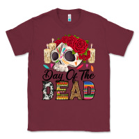 Burgundy Day of the dead skeleton Classic Tee - RanaPortraitStore