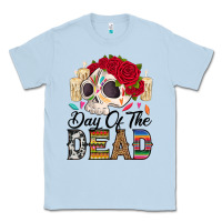 Dusty Blue Day of the dead skeleton Classic Tee - RanaPortraitStore