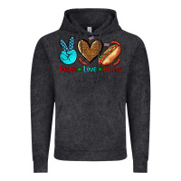 Vintage Black peace love hotdogs Vintage Hoodie - AdoDesignShop