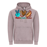 Vintage Zinc peace love hotdogs Vintage Hoodie - AdoDesignShop