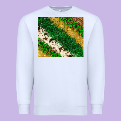 St. Patrick's Day Leopard Cowhide Glitter Tumbler Premium Sweatshirt Designed By Neo Western