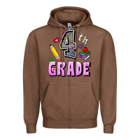 Chestnut Fourth Grade Zipper Hoodie - RanaPortraitStore