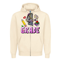 Sandshell Fourth Grade Zipper Hoodie - RanaPortraitStore