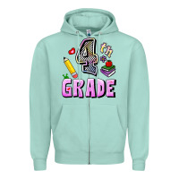 Seafoam Fourth Grade Zipper Hoodie - RanaPortraitStore