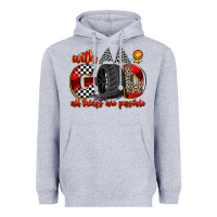 Heather Grey with god all things are possible Heavyweight Hoodie - Zillion Design Studio