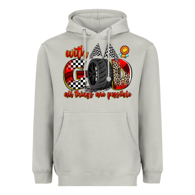 With God All Things Are Possible Heavyweight Hoodie by Zillion Design Studio | Teevron