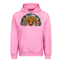 Fuchsia Pink turquoise cowhide sunflower headband highland cow Urban Hoodie - Jasminsmagicworld