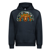 Navy turquoise cowhide sunflower headband highland cow Urban Hoodie - Jasminsmagicworld