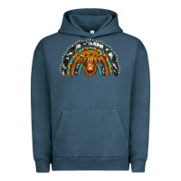 Pigment Midnight Navy turquoise cowhide sunflower headband highland cow Urban Hoodie - Jasminsmagicworld