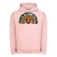 Pigment Salmon turquoise cowhide sunflower headband highland cow Urban Hoodie - Jasminsmagicworld