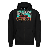 Black hey there cowboy Zipper Hoodie - texasbilliewilder