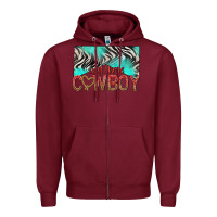 Burgundy hey there cowboy Zipper Hoodie - texasbilliewilder