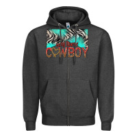 Charcoal Heather hey there cowboy Zipper Hoodie - texasbilliewilder