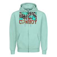 Seafoam hey there cowboy Zipper Hoodie - texasbilliewilder