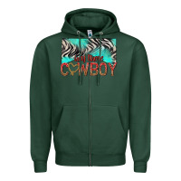 Sports Green hey there cowboy Zipper Hoodie - texasbilliewilder