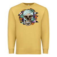 Antique Gold Halloween Skeleton Premium Sweatshirt - CowhideDigitalArt
