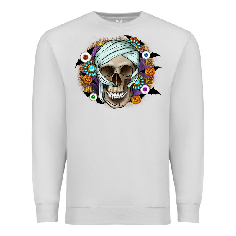 Halloween Skeleton Premium Sweatshirt by CowhideDigitalArt | Teevron