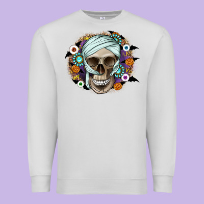 Halloween Skeleton Premium Sweatshirt Designed By Cowhidedigitalart