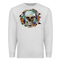 Dove Grey Halloween Skeleton Premium Sweatshirt - CowhideDigitalArt