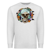 Oatmeal Heather Halloween Skeleton Premium Sweatshirt - CowhideDigitalArt