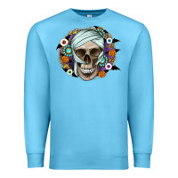 Ocean Blue Halloween Skeleton Premium Sweatshirt - CowhideDigitalArt
