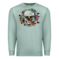Seafoam Halloween Skeleton Premium Sweatshirt - CowhideDigitalArt
