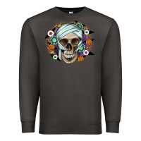 Smoke Halloween Skeleton Premium Sweatshirt - CowhideDigitalArt