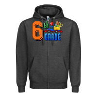 Charcoal Heather Sixth Grade Zipper Hoodie - RanaPortraitStore