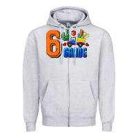 Heather Grey Sixth Grade Zipper Hoodie - RanaPortraitStore
