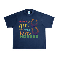 Navy Just a Girl Who Loves Horses Urban Heavy Tee - Bettercallsaul