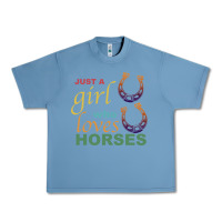 Pebble Blue Just a Girl Who Loves Horses Urban Heavy Tee - Bettercallsaul