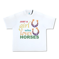White Just a Girl Who Loves Horses Urban Heavy Tee - Bettercallsaul