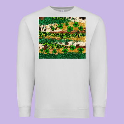 St. Patrick's Day Leopard Cowhide Shamrock Tumbler Premium Sweatshirt Designed By Neo Western