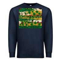 Navy St. Patrick's Day leopard cowhide shamrock tumbler Premium Sweatshirt - Neo Western