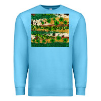 Ocean Blue St. Patrick's Day leopard cowhide shamrock tumbler Premium Sweatshirt - Neo Western
