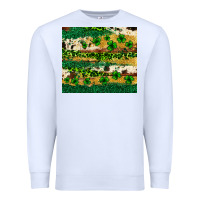 White St. Patrick's Day leopard cowhide shamrock tumbler Premium Sweatshirt - Neo Western