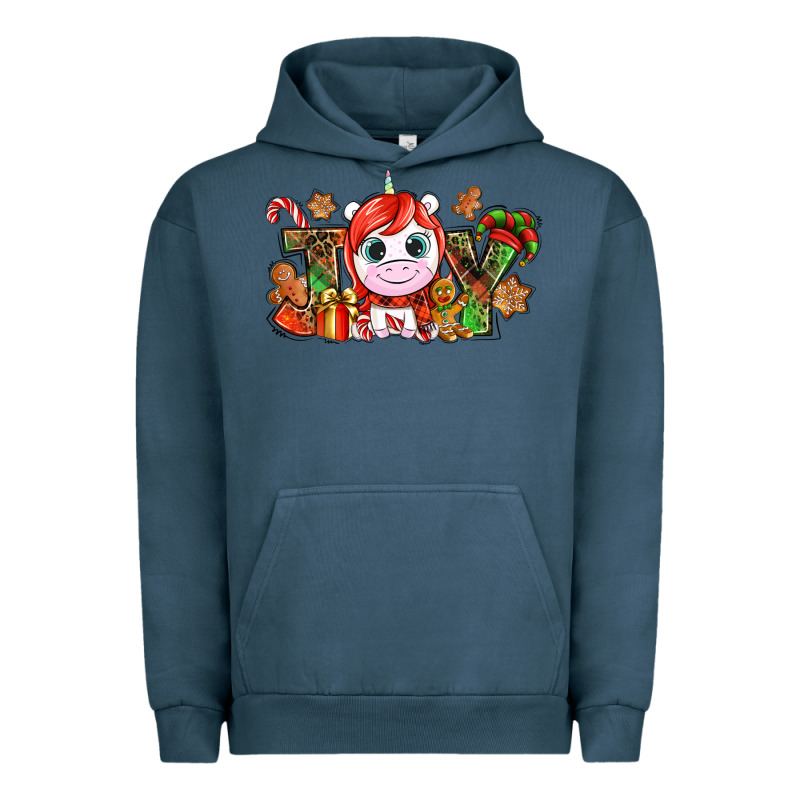 Joy Unicorn Christmas Urban Hoodie by NancyCooperArtShop | Teevron