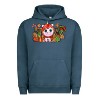 Pigment Midnight Navy Joy unicorn Christmas Urban Hoodie - NancyCooperArtShop